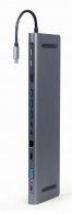 Многопортовый Адаптер Gembird A-CM-COMBO9-01/ USB-C/ 5xUSB-A/ 1xUSB-C/ HDMI/ VGA/ RJ45/ miniJack 3.5mm/ SD/ microSD thumbnav 2