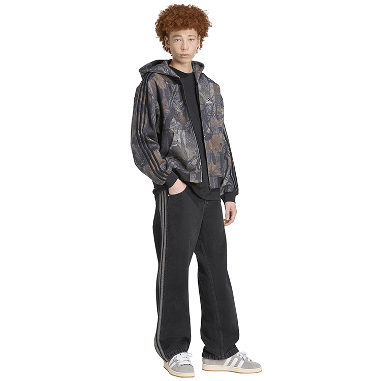 Hanorac pt bărbați Adidas CAMO FZ XS Negru photo 3