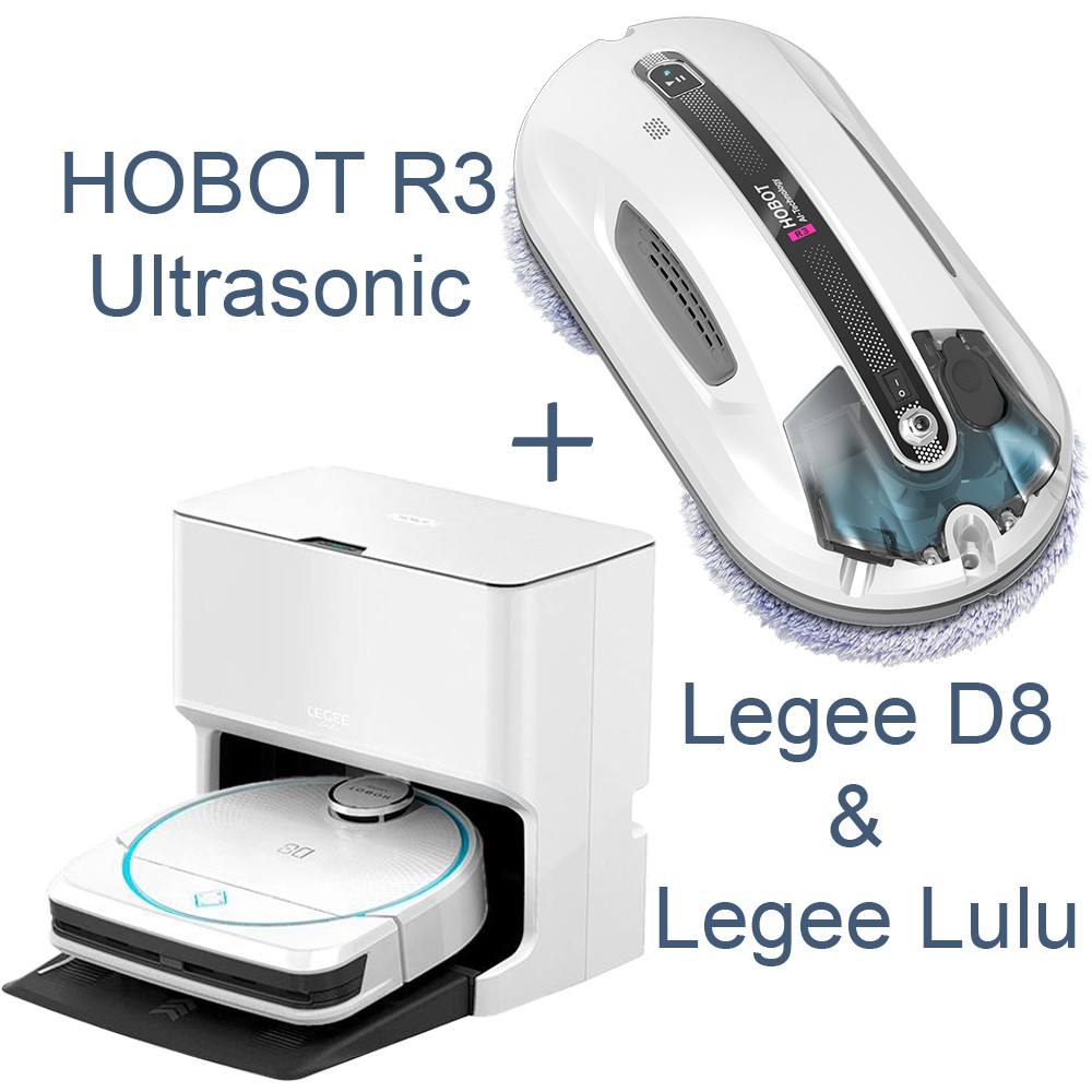 Комплект HOBOT ”Vacuum Cleaning Robot Legee D8 + Legee LuLu + Window Cleaning Robot R3” photo 1