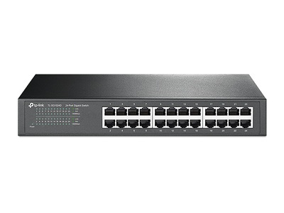 TP-LINK TL-SG1024D  24-port Gigabit Switch, Gigabit Desktop/Rachmount Switch, 24 10/100/1000M RJ45 ports, 13-inch steel case photo 1