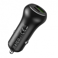 Incarcator auto USB HOCO Z38 Resolute / 1 x USB + 1 x USB-C / Total output: 38W / up to PD3.0 / QC3.0 / Black thumbnav 1