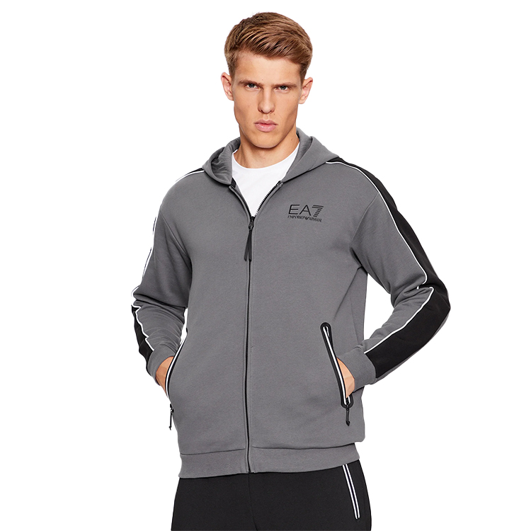 Hanorac pt bărbați EA7 EMPORIO ARMANI JERSEYWEAR S Gri photo 2