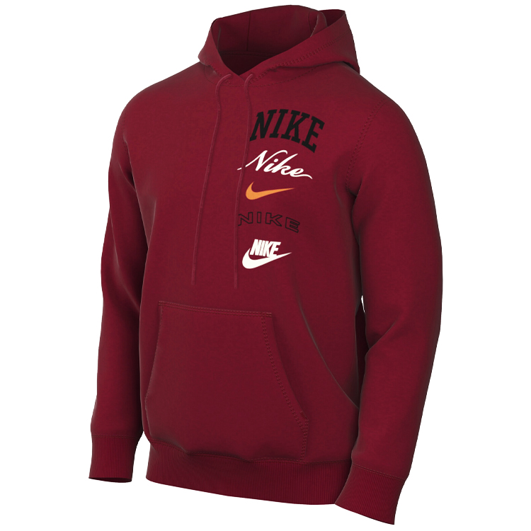 Hanorac pt bărbați Nike M NK CLUB BB PO HDY STACK GX 2XL Bordo photo 1