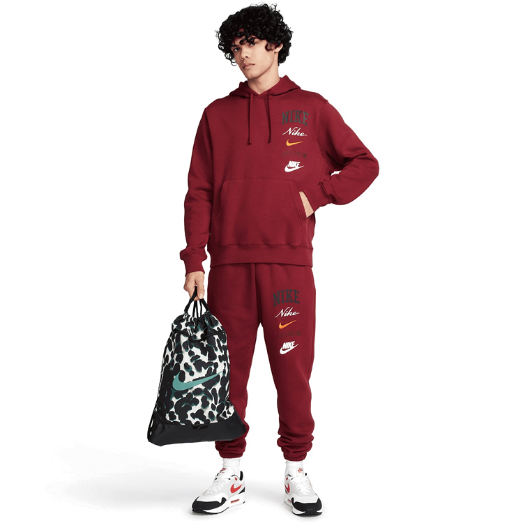Hanorac pt bărbați Nike M NK CLUB BB PO HDY STACK GX 2XL Bordo photo 2