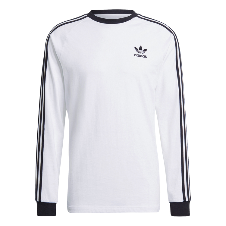 Hanorac pt bărbați Adidas STRIPES LS T S Alb photo 1