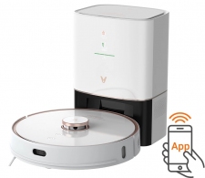 VIOMI "Alpha (S9)" + Auto dumping station, EU, White, Robot Vacuum with Auto-Dumping Cleaning, Suction 2700pa, Sweep, Mop, Remote Control, Wi-Fi, Multi-Floor Mapping, Self Charging, Auto Dirt Disposal, Dust Box Capacity: 3L, Working Time: 180m, Maximum ar thumbnav 1