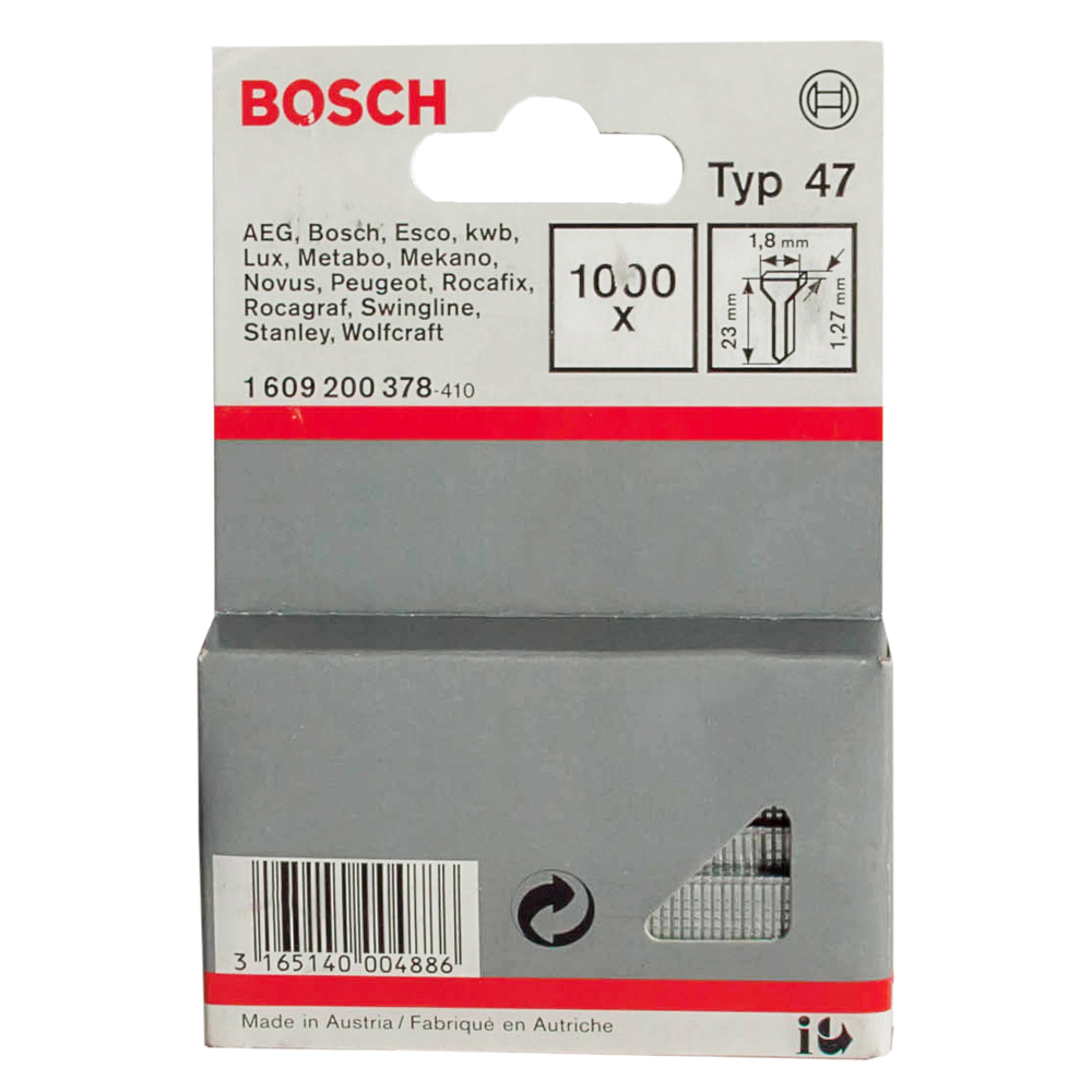Гвоздь для степлера Bosch 1609200378 Сталь photo 1 Гвоздь для степлера Bosch 1609200378 Сталь photo 1