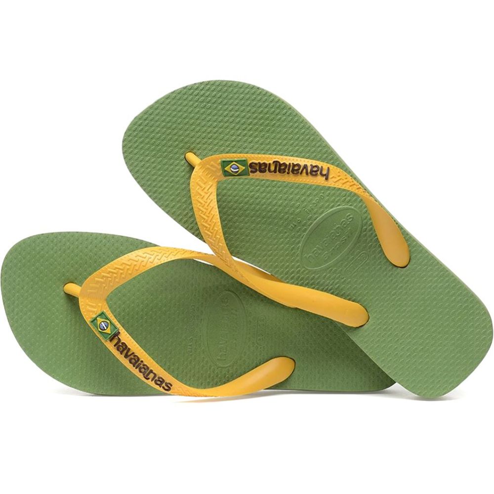 Slapi Havaianas  BRASIL LOGO II pt Barbati / 39/40 / Verde photo 4