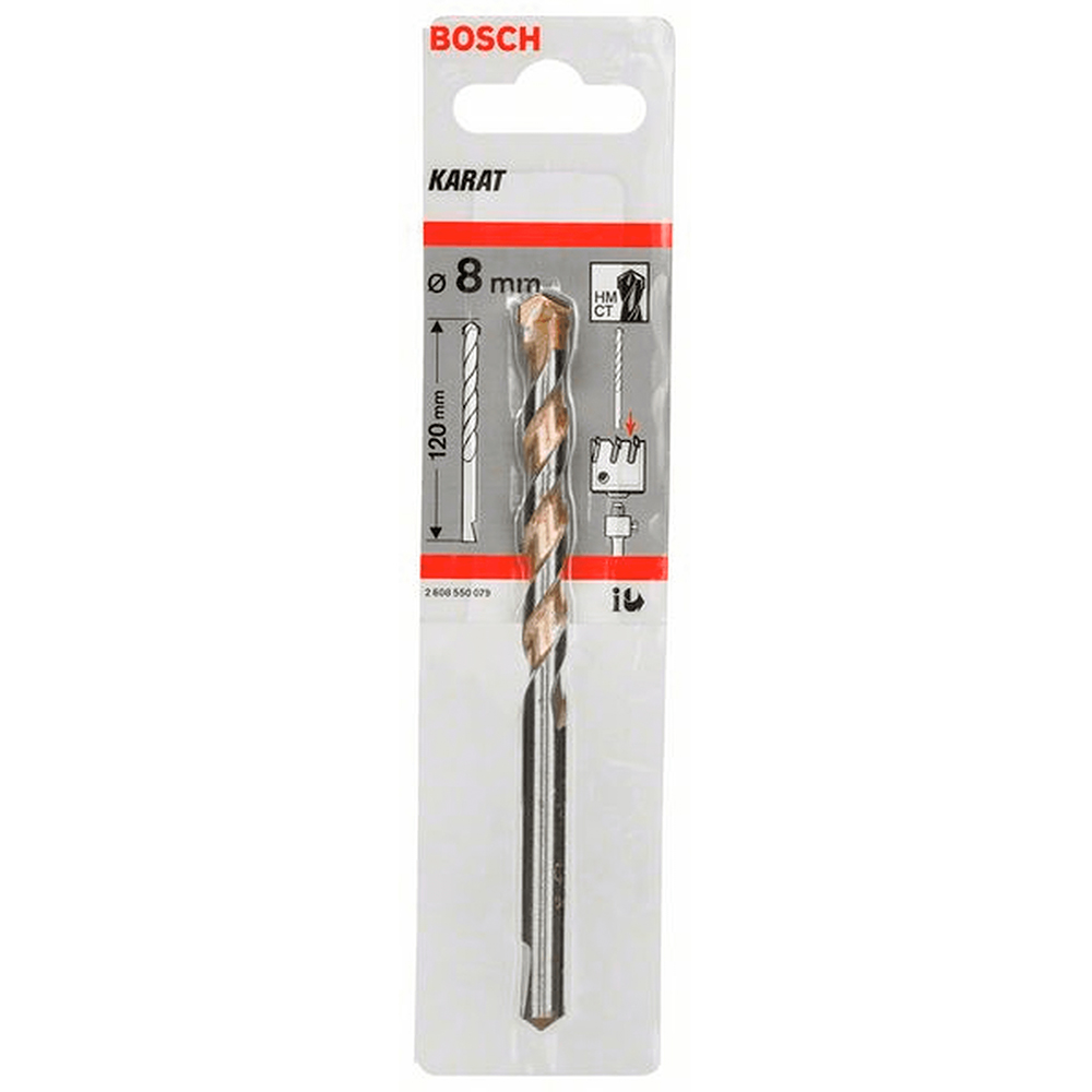 Сверло Bosch  de centrare 8x120, 2608550079 photo 1