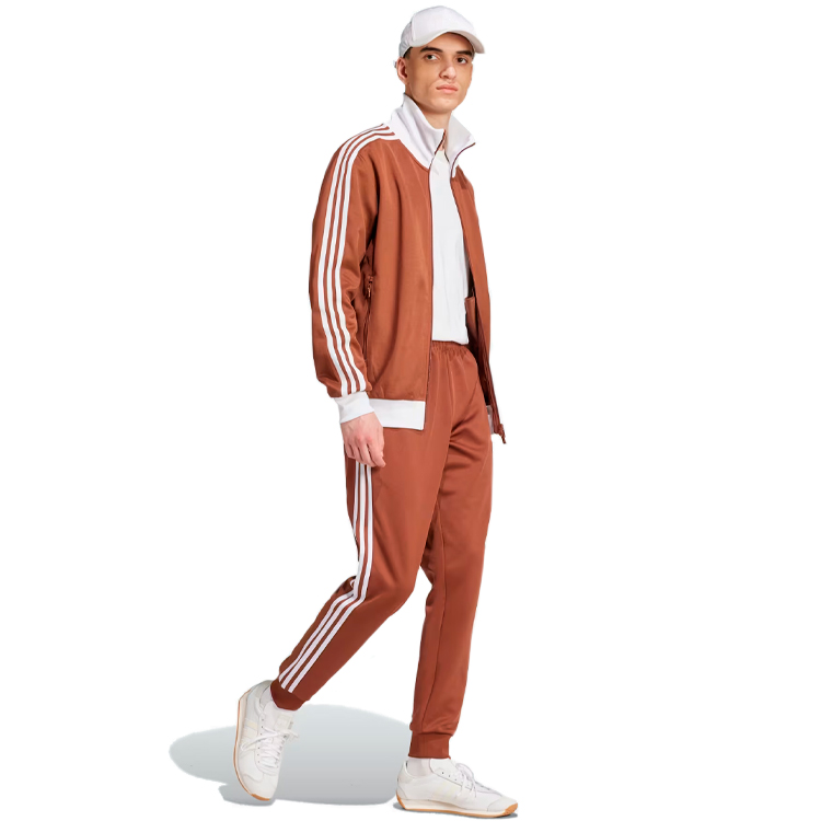 Hanorac pt bărbați Adidas CLASSIC TT S Maro photo 4