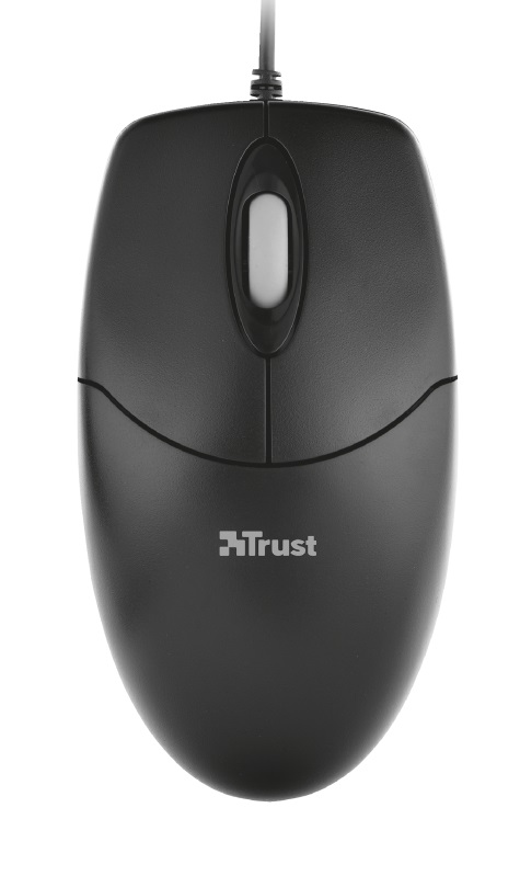 Trust Basi Optical Mouse, 1000 dpi, 3 button, USB, Black photo 1