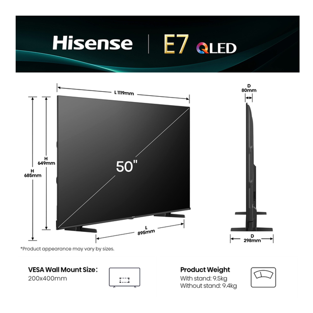 Телевизор Hisense 50E7Q / 50" / QLED / 4K UHD photo 3