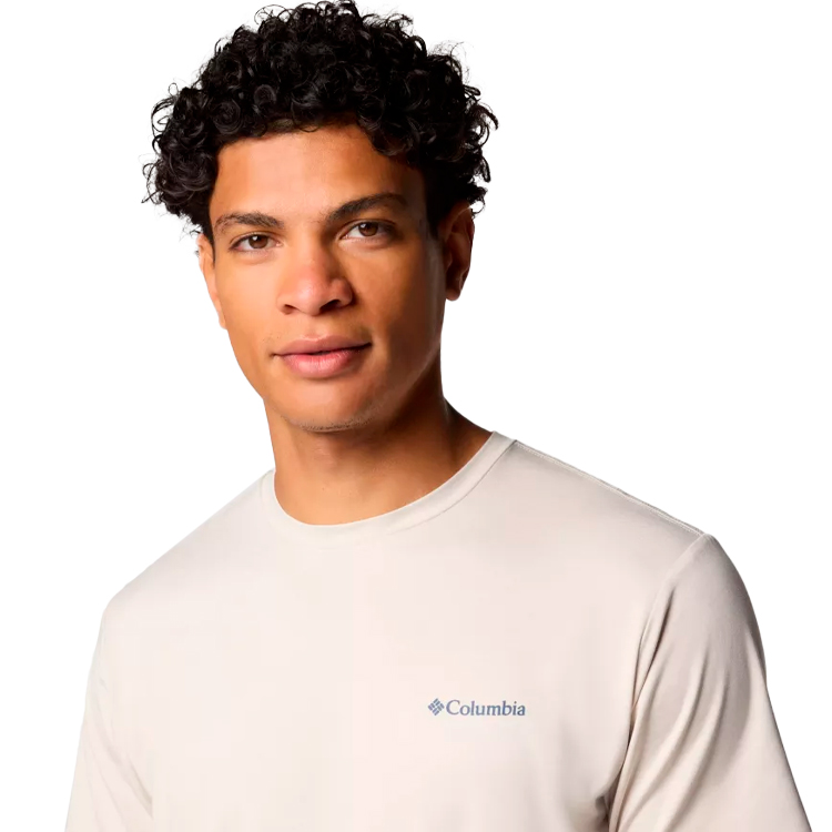 Tricou bărbătesc Columbia Kwick Hike Back Graphic SS Tee S Bej photo 2