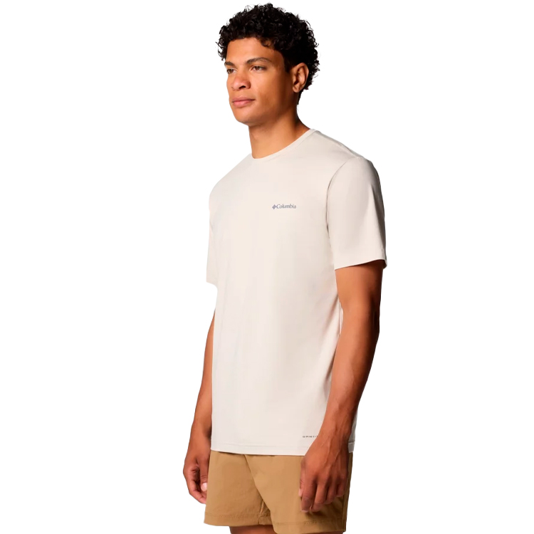 Tricou bărbătesc Columbia Kwick Hike Back Graphic SS Tee S Bej photo 4