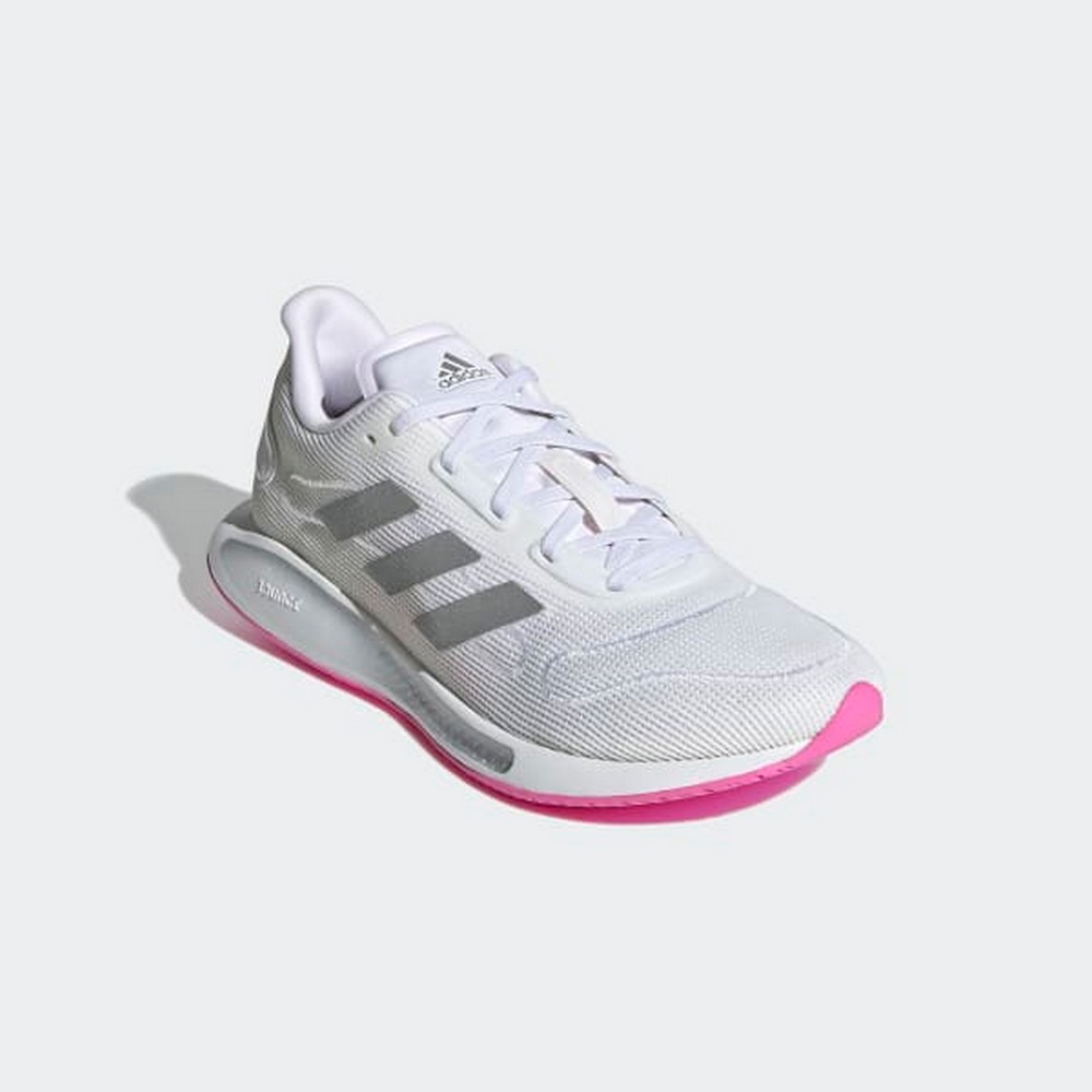 Кроссовки Adidas GALAXAR Run W / Женский / 37.5 / Белый/Розовый photo 2
