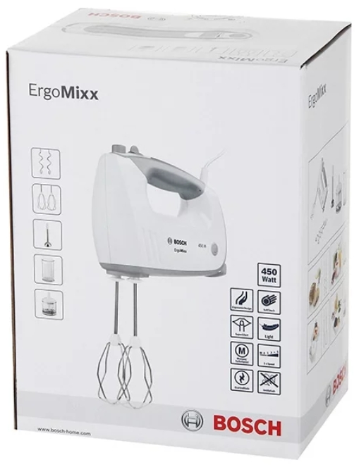 Mixer De mana Bosch MFQ36480 / 5 viteze / Alb photo 6