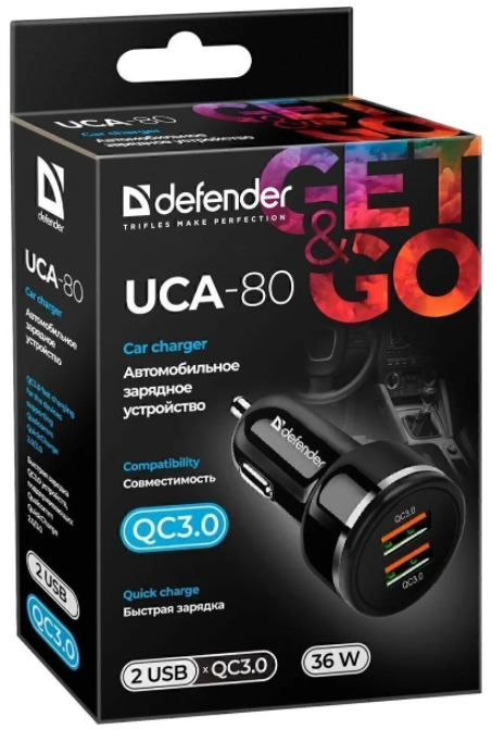 Incarcator auto p/u telefon mobil Defender UCA80 photo 2