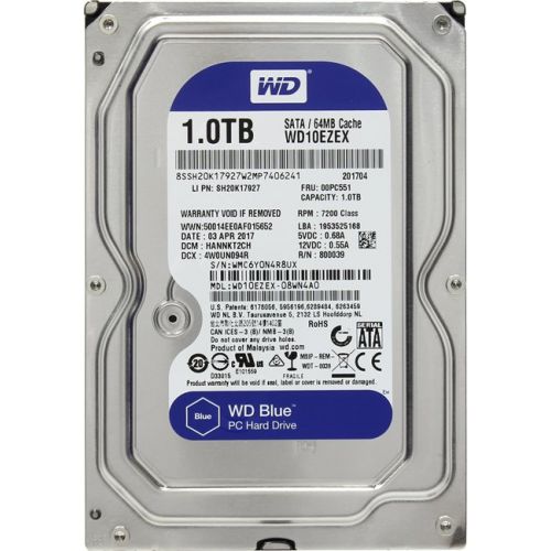 3.5" HDD 1.0TB  Western Digital WD10EZRZ Caviar® Blue™, CMR Drive, 5400rpm, 64Mb, SATAIII photo 1