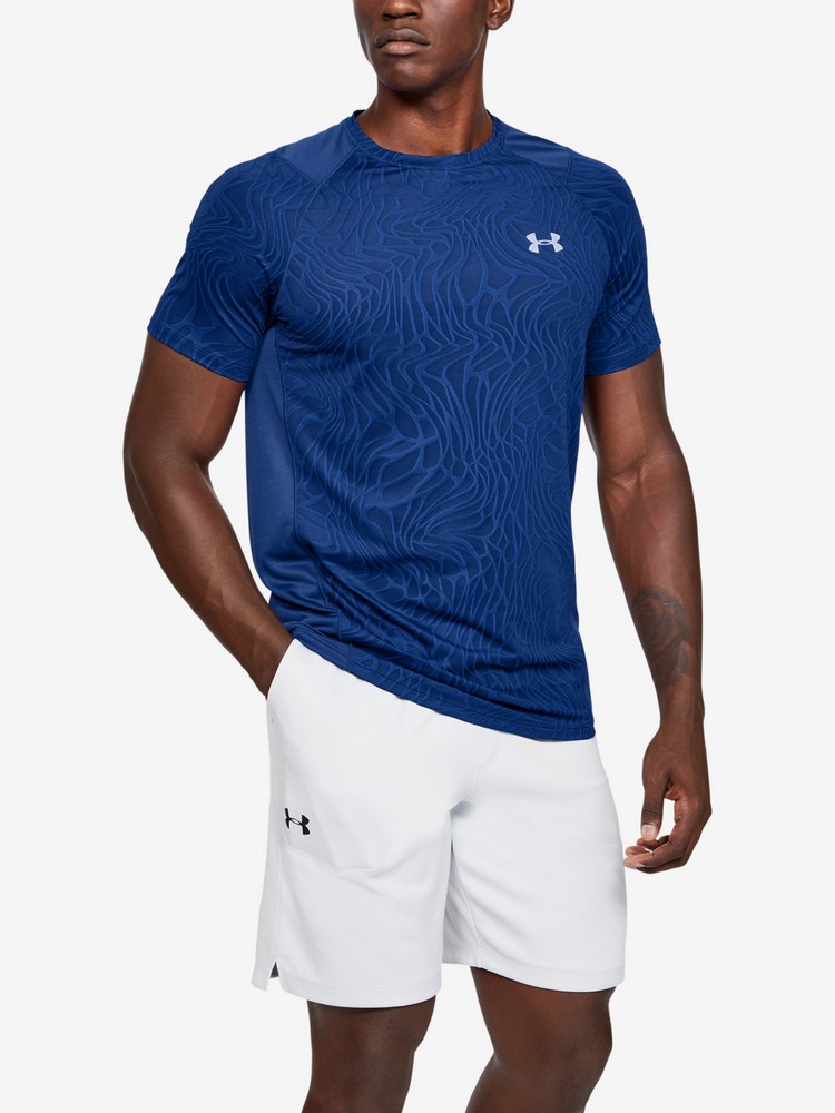 Tricou bărbătesc Under Armour UA LOGO WORDMARK TECH SS L Albastru photo 3