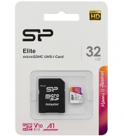 32GB microSD Class10 A1 V10 UHS-I + SD adapter Silicon Power Elite Color microSDXC, Up to: 100MB/s thumbnav 3
