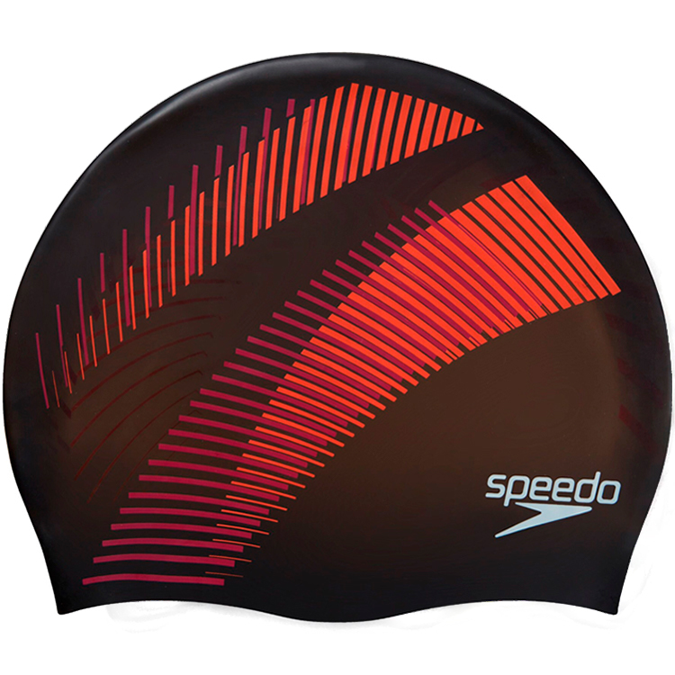 Casca de inot silicon Speedo REV MOUD SILC CAP 8-0933715982 Negru-rosu photo 3