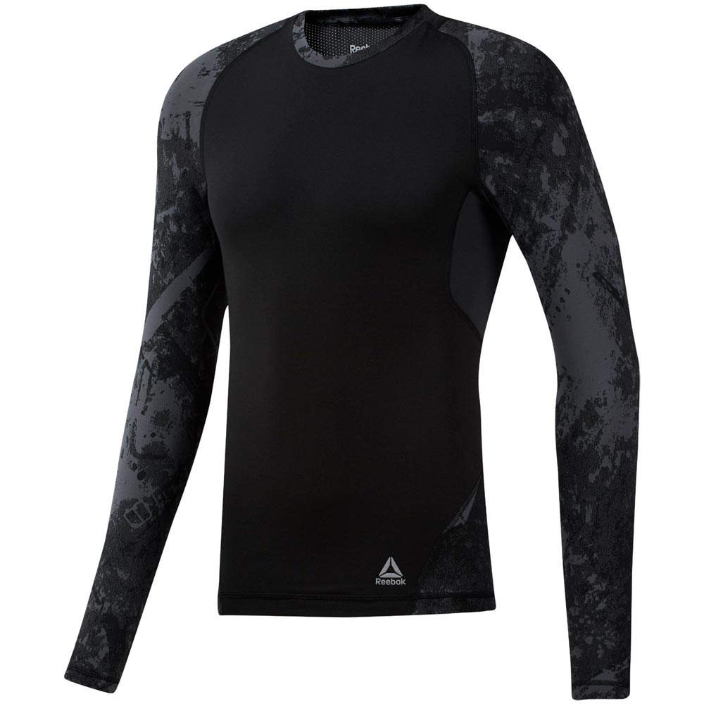 Hanorac pt bărbați Reebok CBT JACQUARD LS RASHGUARD S Negru photo 1 Hanorac pt bărbați Reebok CBT JACQUARD LS RASHGUARD S Negru photo 1