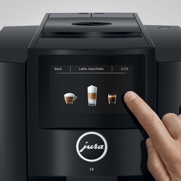 Aparat de cafea Espresso JURA S8 Piano Black, 15482 / 15 bar / Espresso photo 3