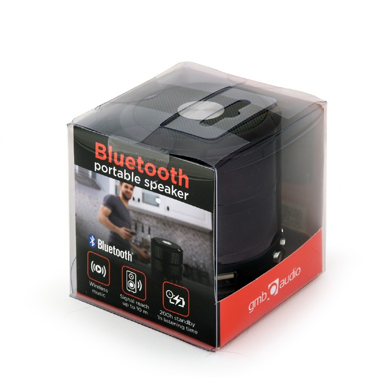 Boxa portabila Gembird SPK-BT-08 Black / 3W / Bluetooth / microSD / 400 mAh photo 2