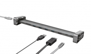 Многопортовый Адаптер Trust Dalyx/ USB-С/ 4xUSB-A/ 2xUSB-C/ HDMI/ RJ45/ SD/ microSD thumbnav 2