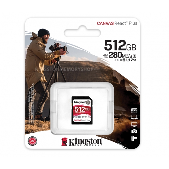 Card de memorieSD 512GB V60 Kingston Canvas React Plus, 280MB/s, UHS-II photo 3