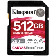 Card de memorieSD 512GB V60 Kingston Canvas React Plus, 280MB/s, UHS-II thumbnav 1