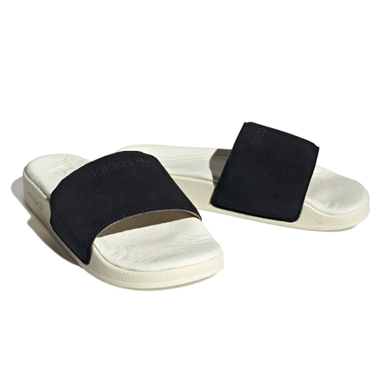 Slapi Adidas ADILETTE pt Barbati / 44.5 / Negru-bej photo 2