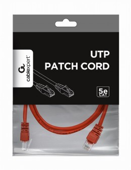 UTP Cat.5e Patch cord, 1m, Red photo 2