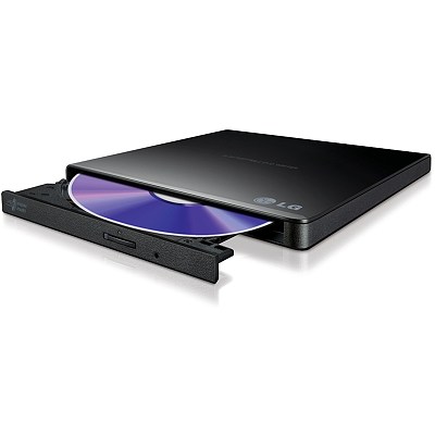 External DVDRW Drive LG GP57EB40, Portable Slim -14mm, Super-Multi DVDR+8x/-8x, RW+6x/-6x, DL+6x, RAM 5x, USB2.0, Black, Retail photo 1