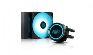 DEEPCOOL Liquid Cooler "GAMMAXX L120T BLUE", Anti-leak Tech Inside, 1x120mm fans with PWM control, fans: 500~1800rpm, pump: 2550rpm, 17.8dBA, 69.34CFM, 4 pin, Hydro Bearing, Copper thumbnav 1