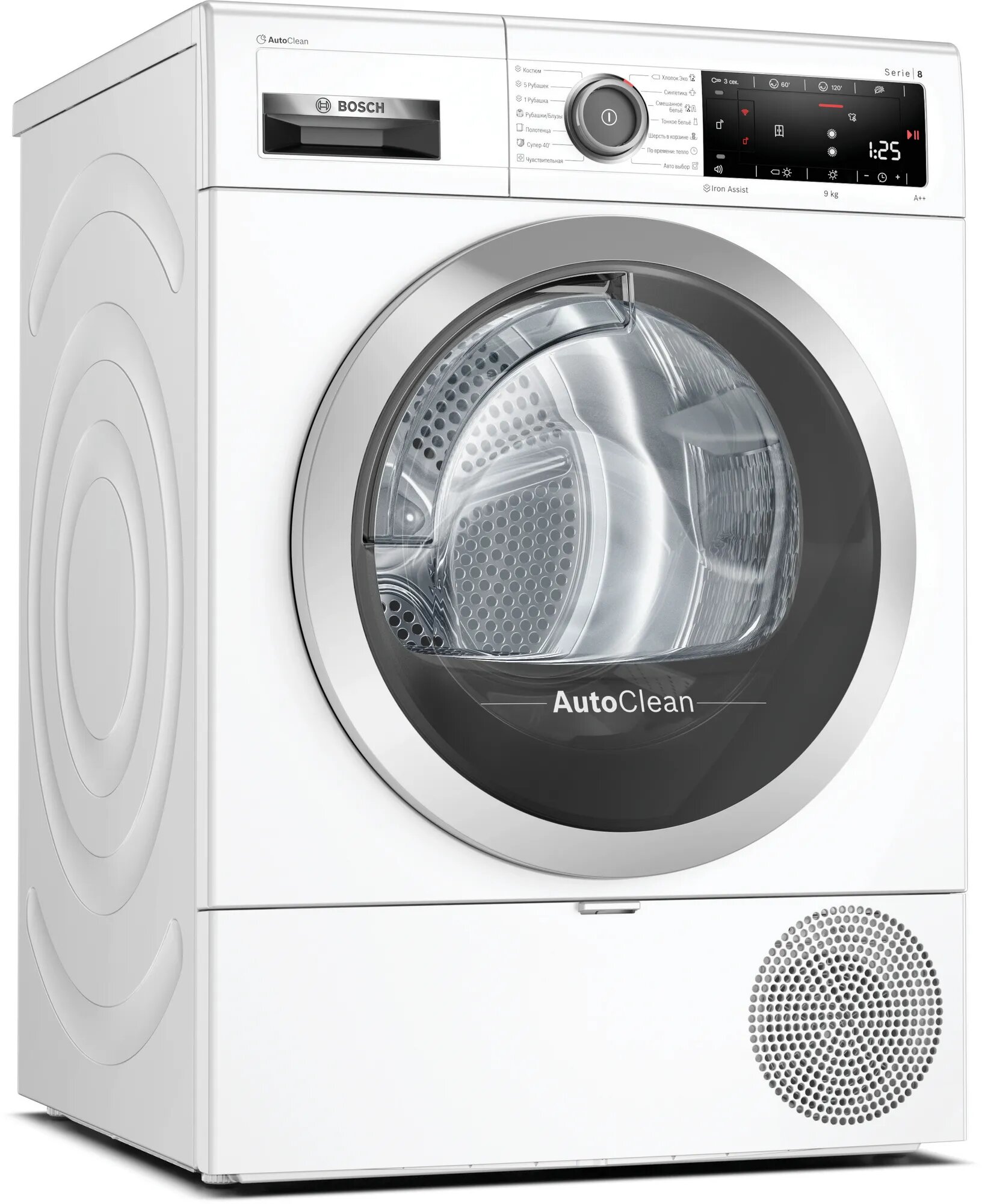 Mas. de uscat rufe cu pompa de caldura Bosch WTX87KH1BY / 9 kg / A++ / Alb photo 1 Mas. de uscat rufe cu pompa de caldura Bosch WTX87KH1BY / 9 kg / A++ / Alb photo 1