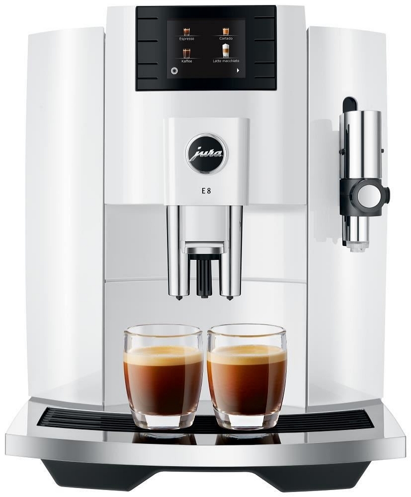 Aparat de cafea Espresso JURA E8 Professional Aroma Piano White, 15585 / 15 bar / Espresso photo 1 Aparat de cafea Espresso JURA E8 Professional Aroma Piano White, 15585 / 15 bar / Espresso photo 1