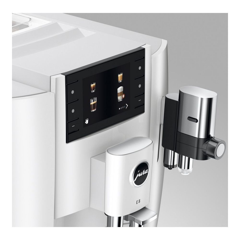 Aparat de cafea Espresso JURA E8 Professional Aroma Piano White, 15585 / 15 bar / Espresso photo 2