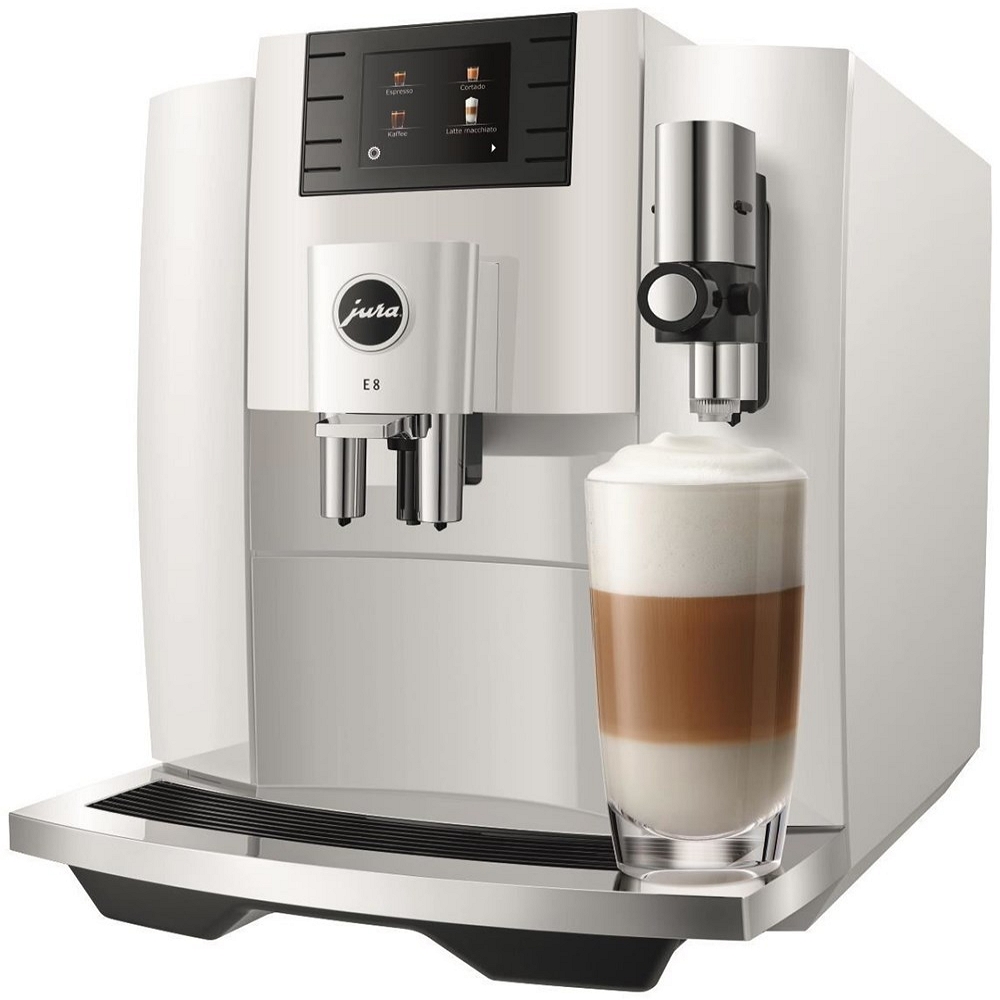 Aparat de cafea Espresso JURA E8 Professional Aroma Piano White, 15585 / 15 bar / Espresso photo 5