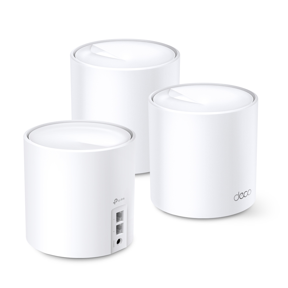 TP-LINK Deco X60(3-pack) AX3000 Mesh Wi-Fi 6 System, 2 LAN/WAN Gigabit Port, 2402Mbps on 5GHz + 574Mbps on 2.4GHz, 802.11ax/ac/b/g/n, OFDMA , MU-MIMO, Wi-Fi Dead-Zone Killer, Seamless Roaming with One Wi-Fi Name, Antivirus, Parental Controls photo 1