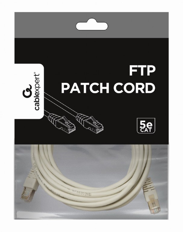 FTP Cat.5e Patch cord, 3m, Grey photo 2
