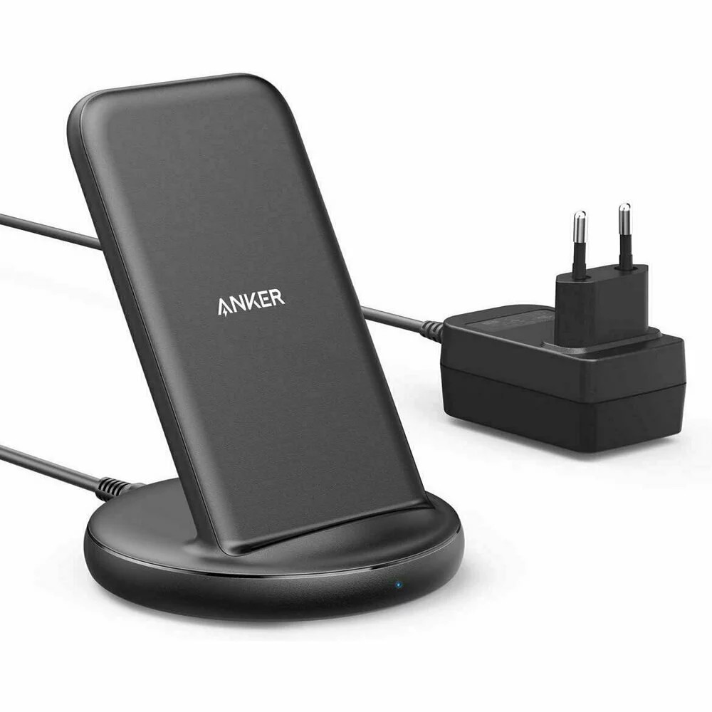 Incarcator universal wireless Anker PowerWave II Stand / 15W / Multiprotect Safety System / Black photo 1