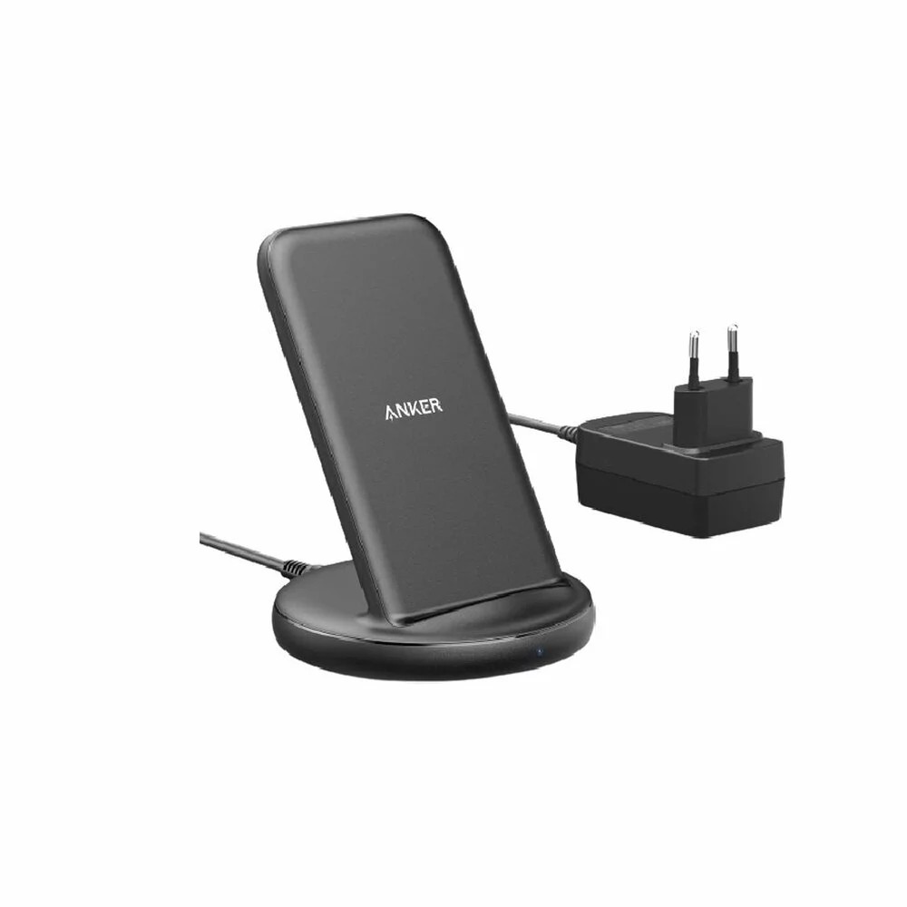 Incarcator universal wireless Anker PowerWave II Stand / 15W / Multiprotect Safety System / Black photo 2