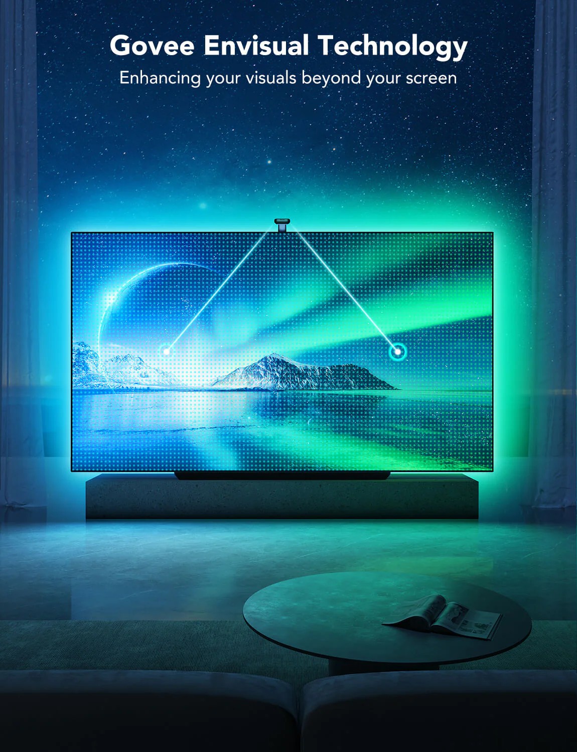 GOVEE RGBIC Envisual TV Backlight T2 with Dual Cameras (55”-65”) photo 7