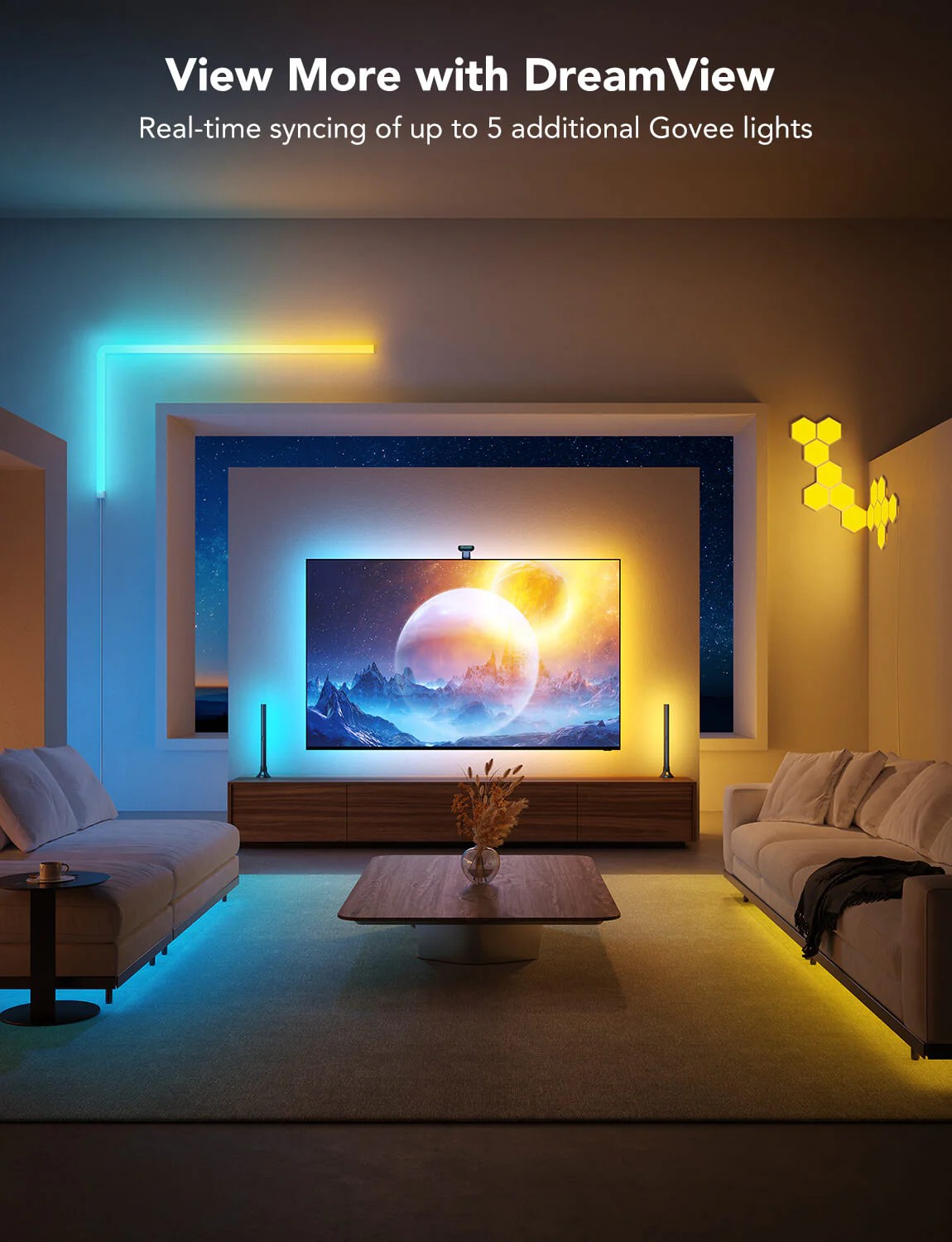 GOVEE RGBIC Envisual TV Backlight T2 with Dual Cameras (55”-65”) photo 8