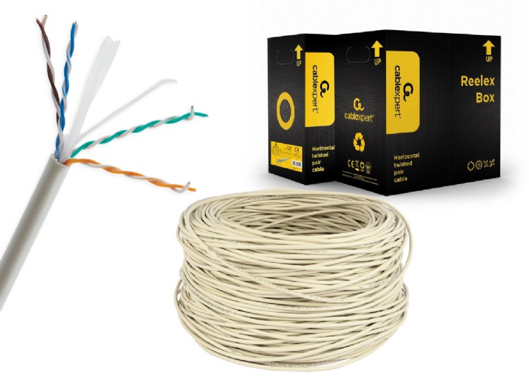 Cable UTP Gembird UPC-6004E-SO, AWG24 Solid Copper cable, cat. 6,  305m photo 1
