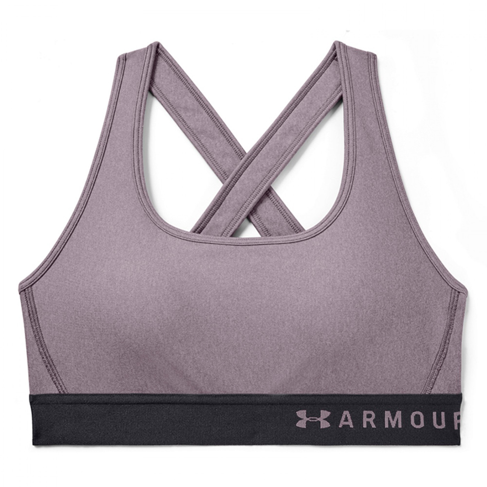 Спортивное бра Under Armour Mid Crossback Heather Bra photo Спортивное бра Under Armour Mid Crossback Heather Bra photo