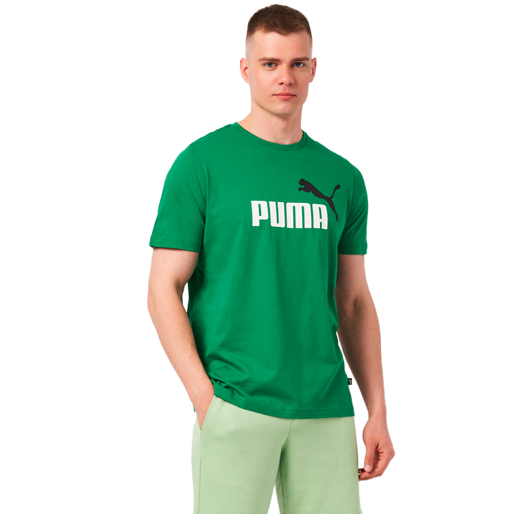 Tricou bărbătesc Puma ESS+ 2 Col Logo Tee S Verde photo 5