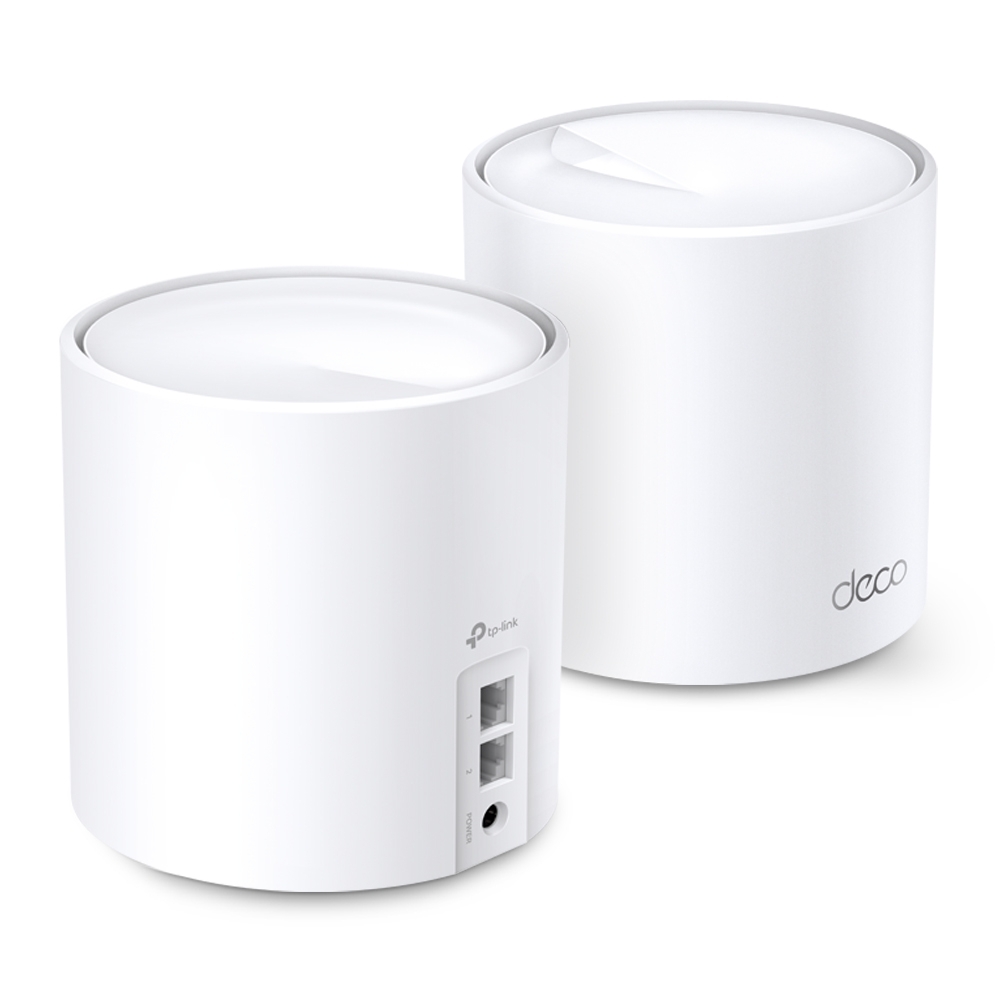 TP-LINK Deco X60(2-pack) AX3000 Mesh Wi-Fi 6 System, 2 LAN/WAN Gigabit Port, 2402Mbps on 5GHz + 574Mbps on 2.4GHz, 802.11ax/ac/b/g/n, OFDMA , MU-MIMO, Wi-Fi Dead-Zone Killer, Seamless Roaming with One Wi-Fi Name, Antivirus, Parental Controls photo 1