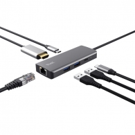Adaptor Multiport Trust Dalyx/ USB-C/ 2xUSB-A/ 2xUSB-C/ HDMI/ RJ45/ SD thumbnav 2
